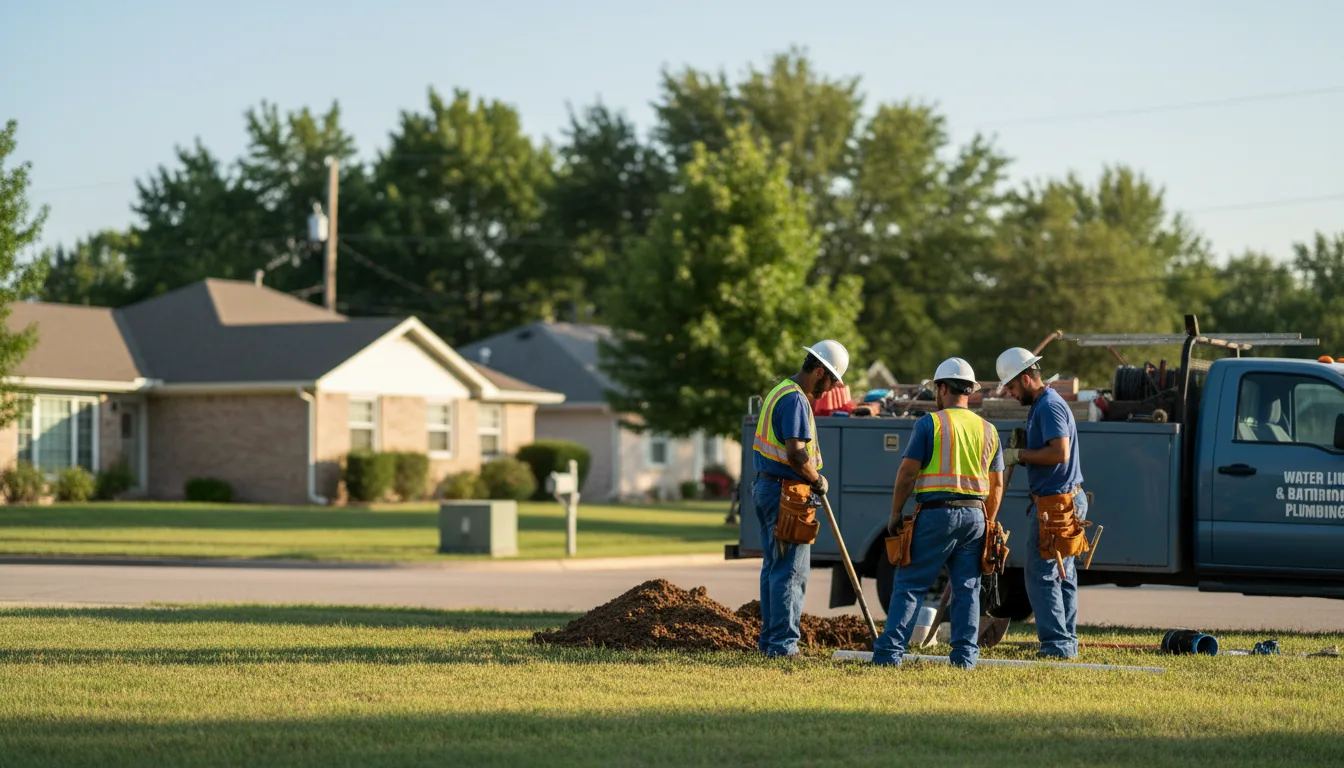 Residential water line and bathroom plumbing service in Funston, GA